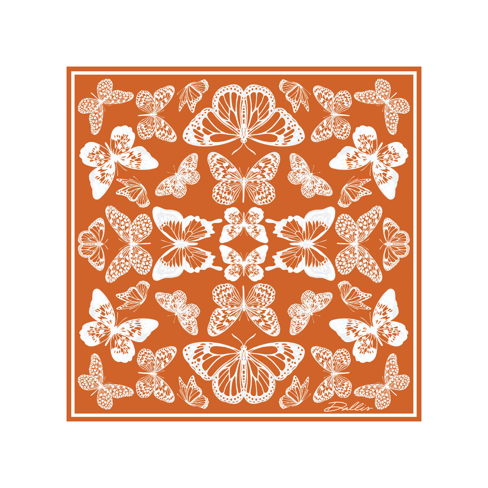 The Mariposa Scarf in Burnt Orange
