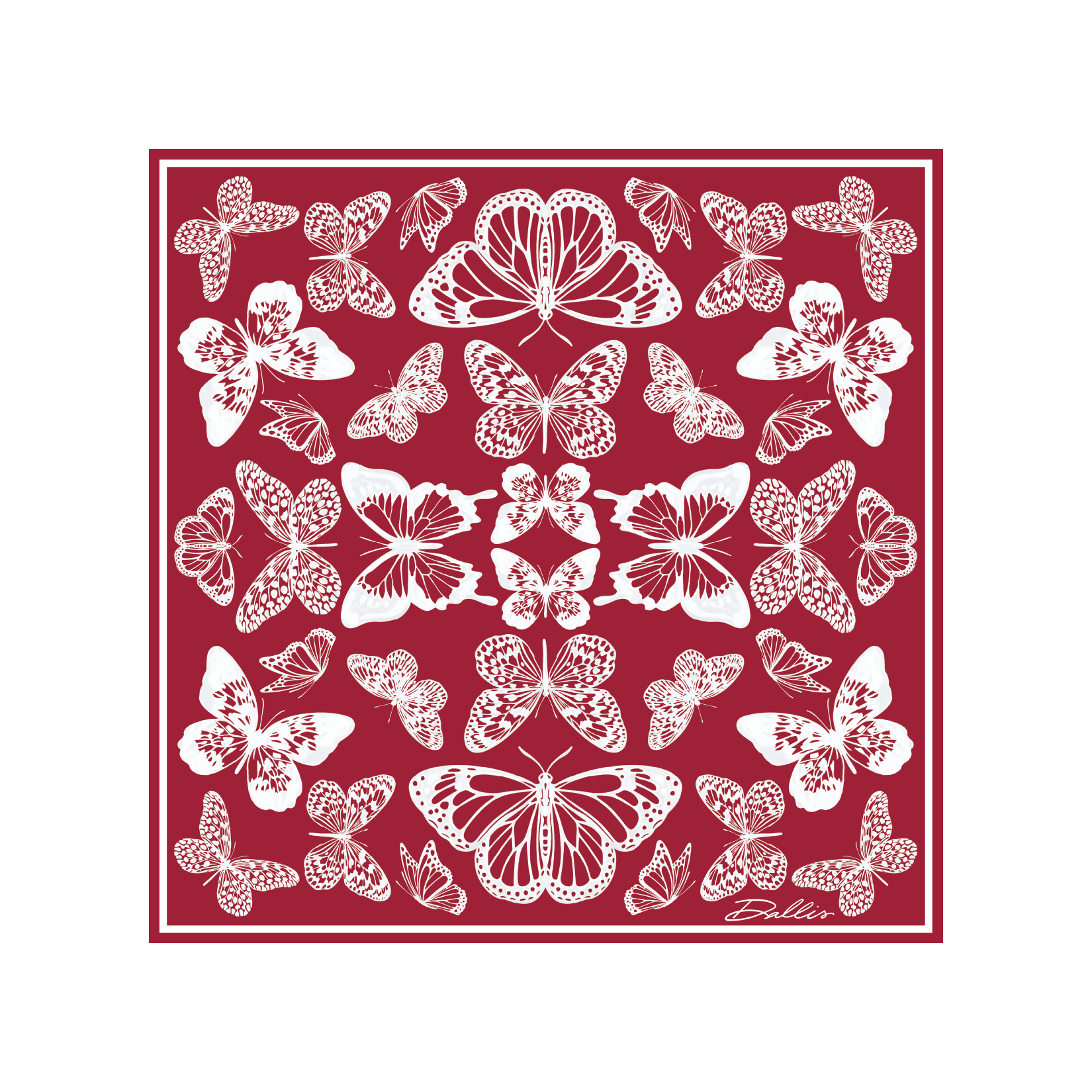 The Mariposa Scarf in Burgundy