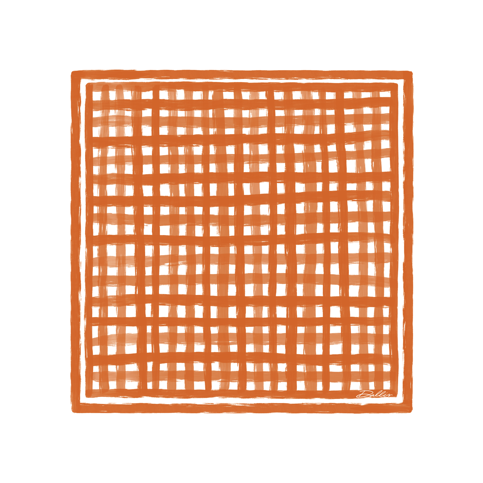 Tailgate Check Scarf in Burnt Orange