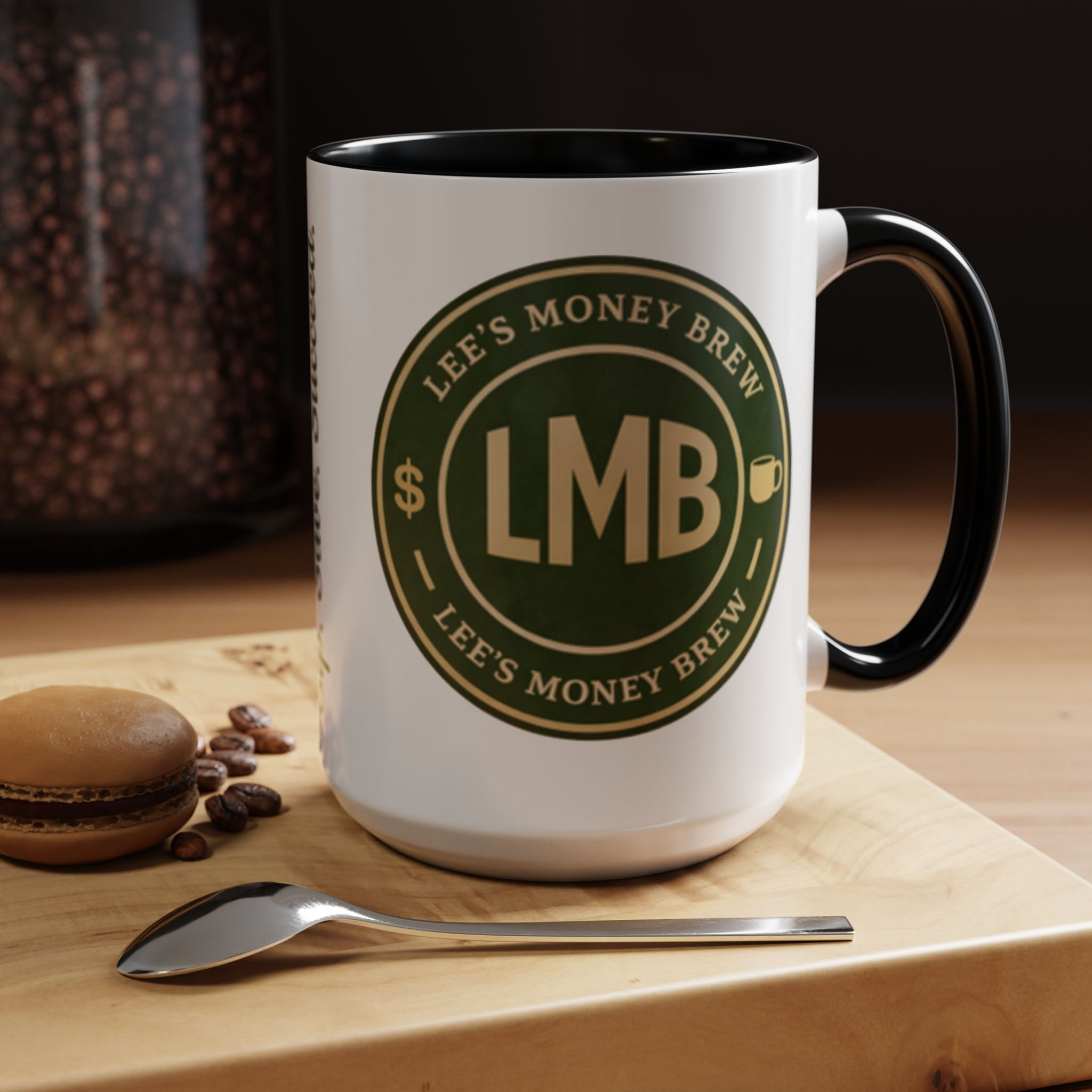 LMB 15oz Coffee Mug — "Sip. Save. Succeed."