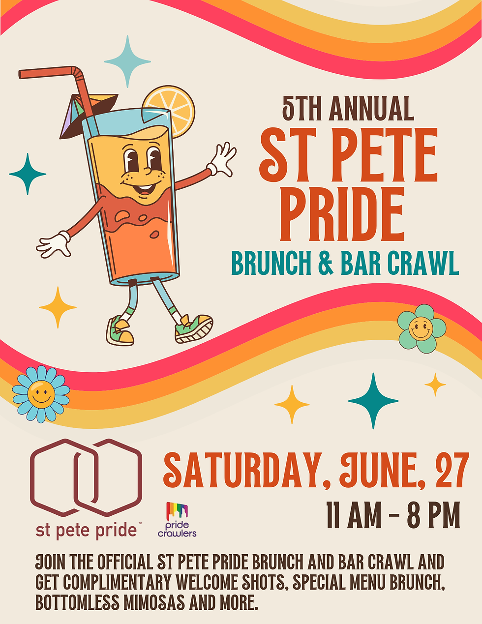 5th Annual St Pete Pride Brunch & Bar Crawl