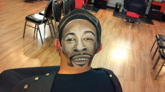 Artistic Barber Creates Hair Cut