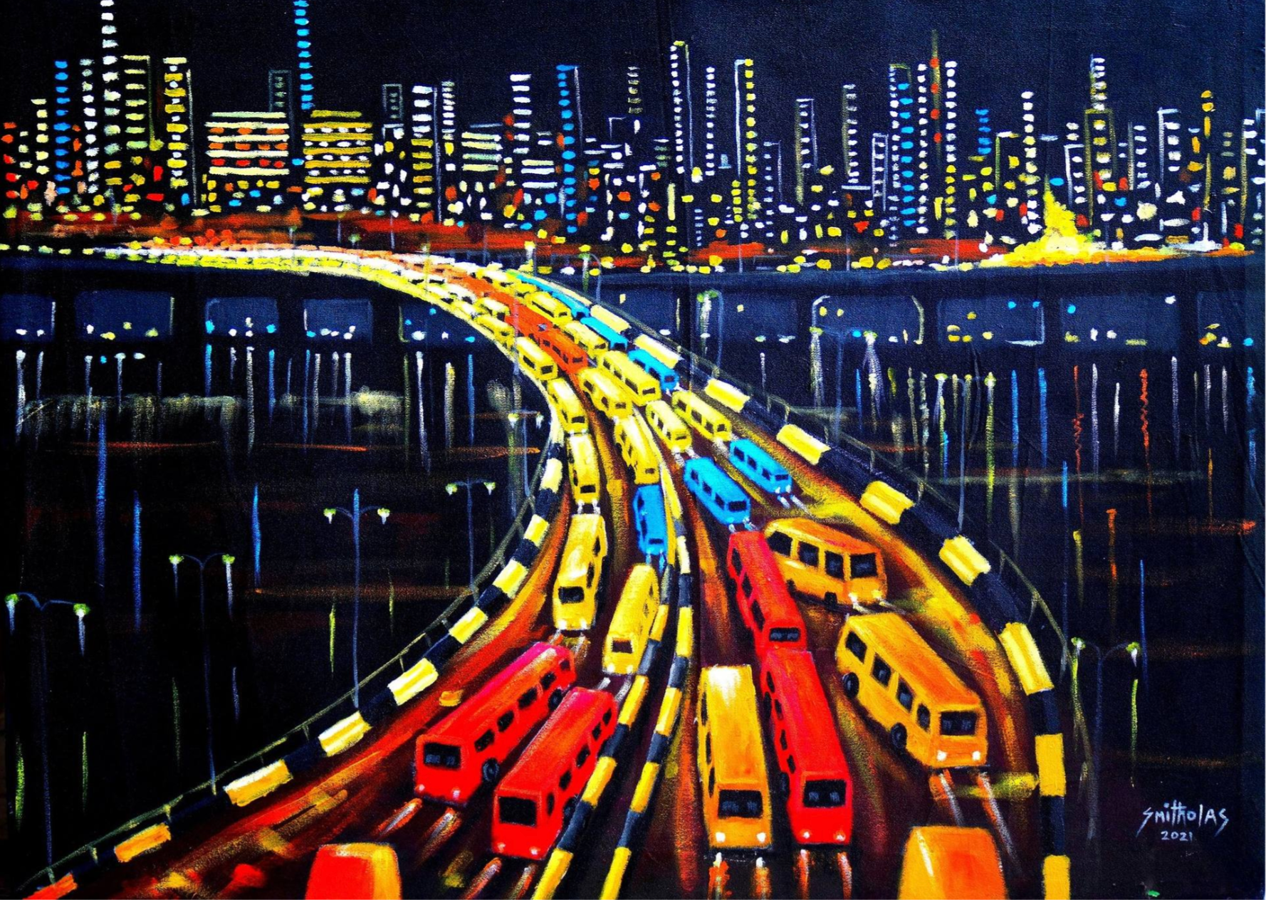Lagos at Night, Smith Olaoluwa, 2021