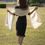 Thumbnail: MERINO WOOL SHAWL/SCARF - VIOLET PURPLE