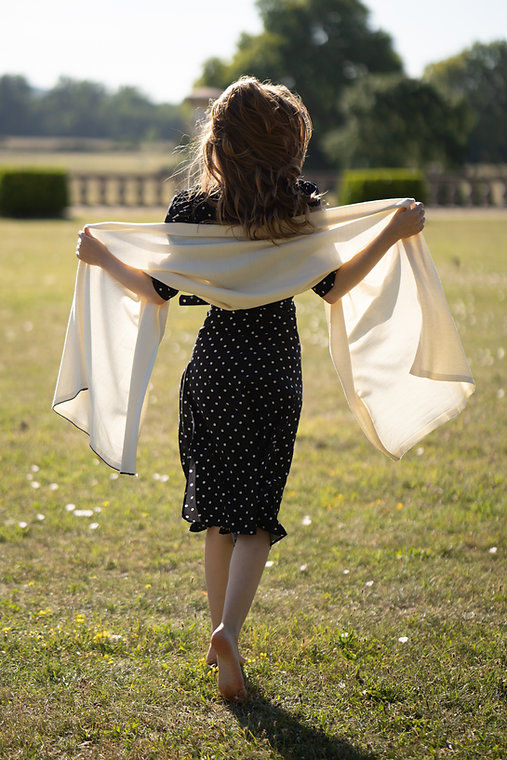 Miniature : CHÂLE/ÉCHARPE MÉRINOS VERT POMME