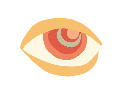 um simbolo da marca Cosmos, ele é uma ilustração de um olho.