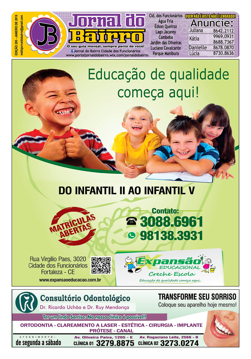 JANEIRO E FEVEREIRO DE 2016