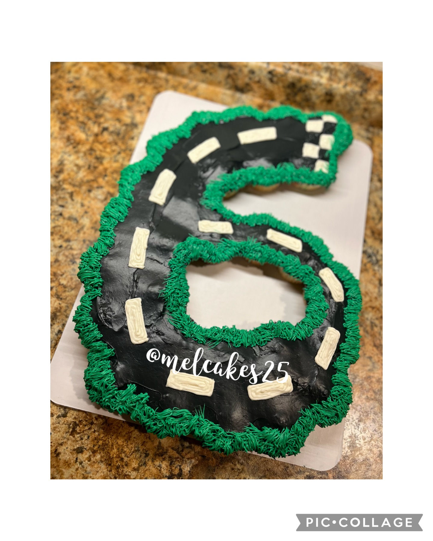 Race Track Number Cupcake Cake