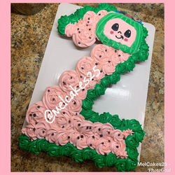 Cocomelon Number Cupcake Cake 🍉