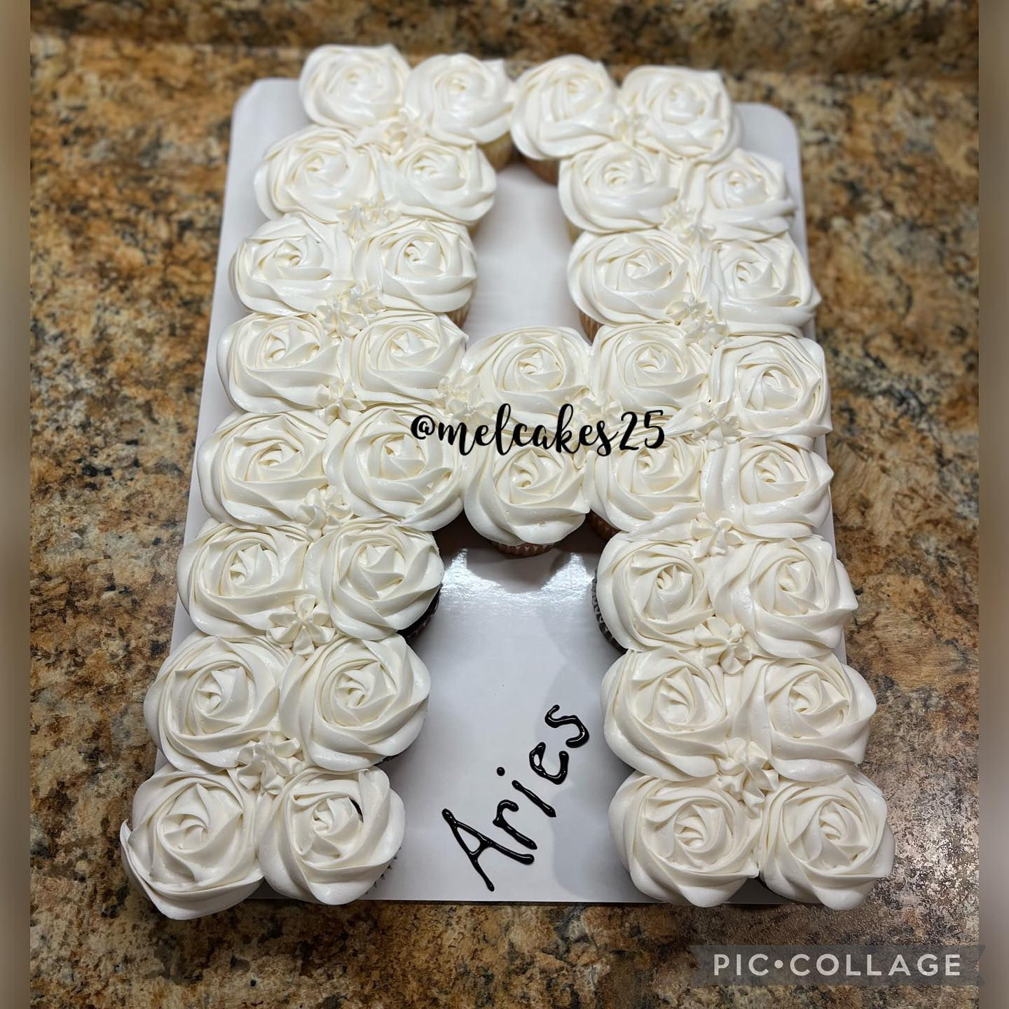Letter Cupcake Cake
