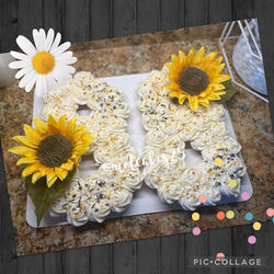 🌻 Floral Cupcake Cake 🌻