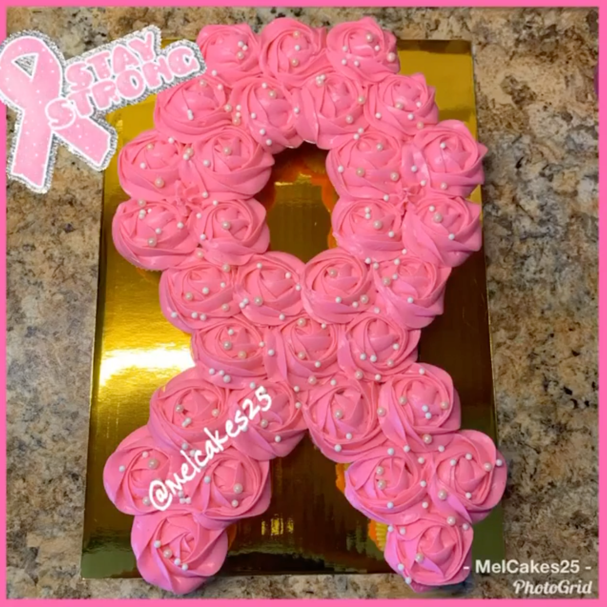 Awareness Ribbon Cupcake Cake