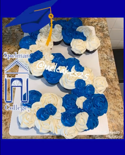 🤍💙 MelCakes25 Letter Cupcake Cake 💙🤍
