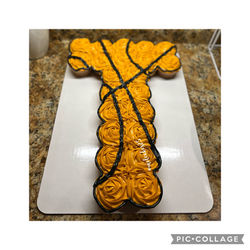Basketball Letter Cupcake Cake