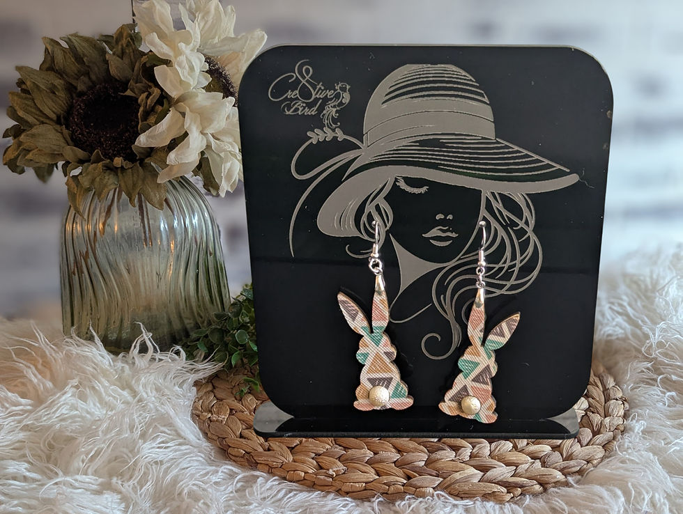 Abstract Pearl Bunny Earrings