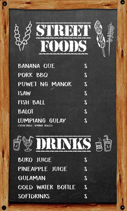 60 x 100 cm Street foods - Drinks