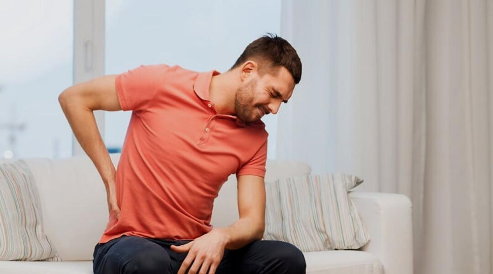 A person is having Slipped Disc | Slipped disc pain
