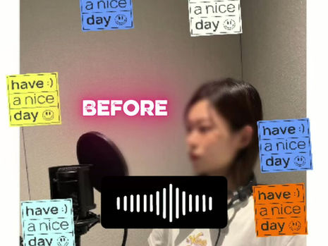 THE ONDOのボイストレーニングレッスンで歌う生徒のビフォーアフター比較画像