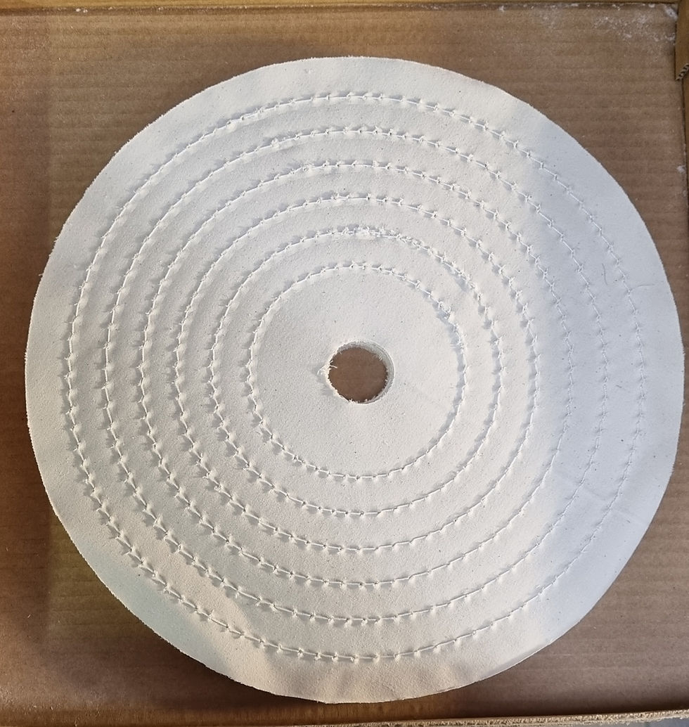 Thumbnail: Cotton Wheel for polishing - meule/frotte en coton