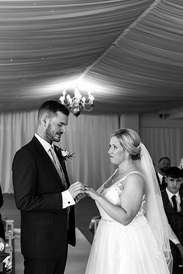 Rings exchange at Warwick House wedding