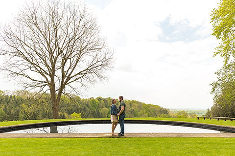 Engaged couple in the cotswolds