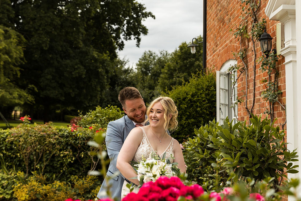 Bride & groom at Wethele Manor Wedding