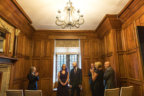 Wedding ceremony at St Johns House in Warwick