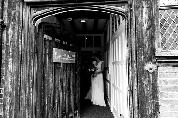 Couple exit the The Henley Room in Stratford-upon-Avon
