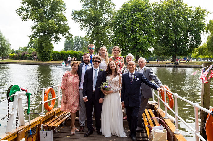 Group photo on the Stratford-upon-Avon chain ferry