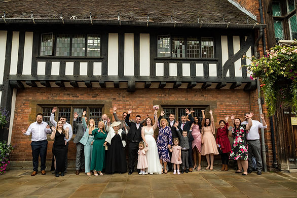Group photo outside The Henley Room in Stratford-upon-Avon