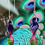 תמונה ממוזערת: עגילי "PEACOCK"  מעוצבים בניפוח זכוכית, עבודת יד