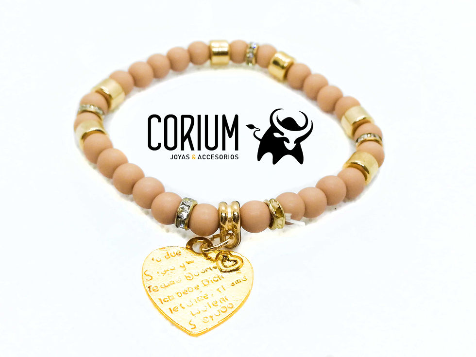 Miniatura: Pulsera Rosada Corazón (SIN bolsa de franela)