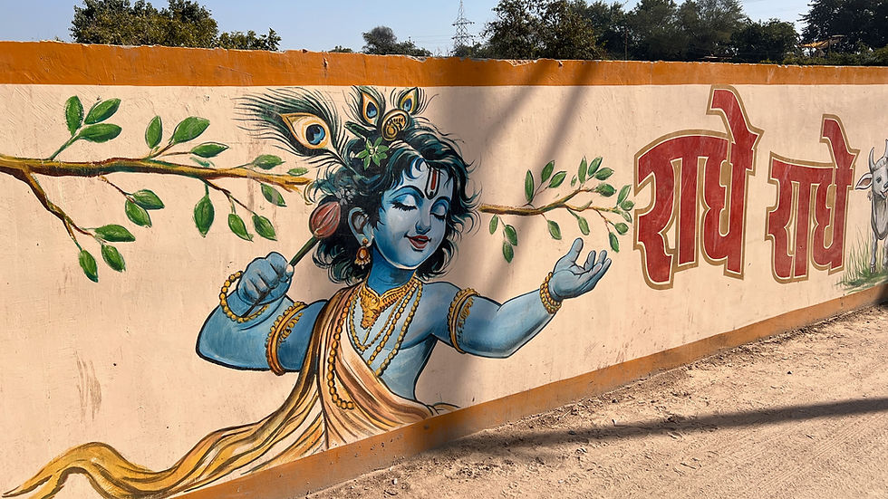 Wall Art in Vrindavan