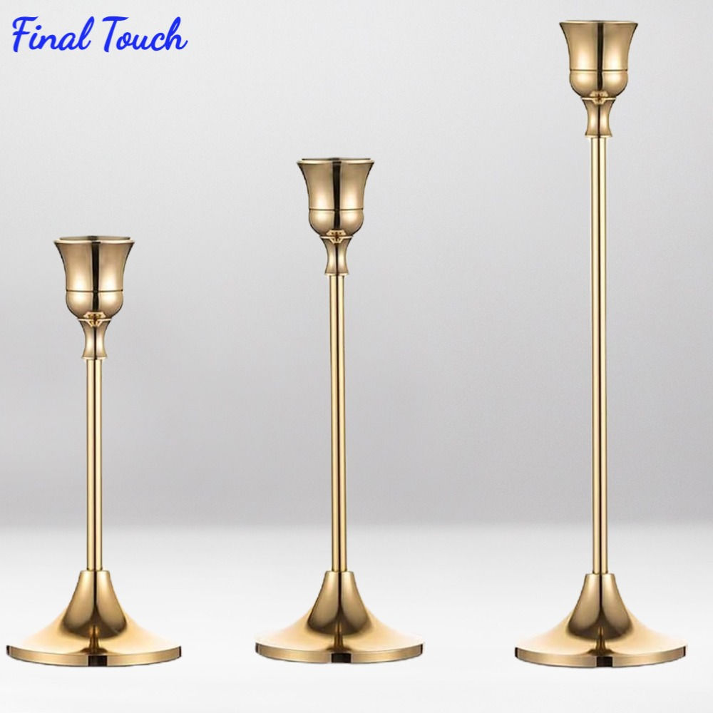 Stick Candle Holder ~ Gold