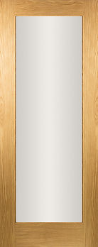 Cheshire Oak 1 Panel Shaker Glass Clear