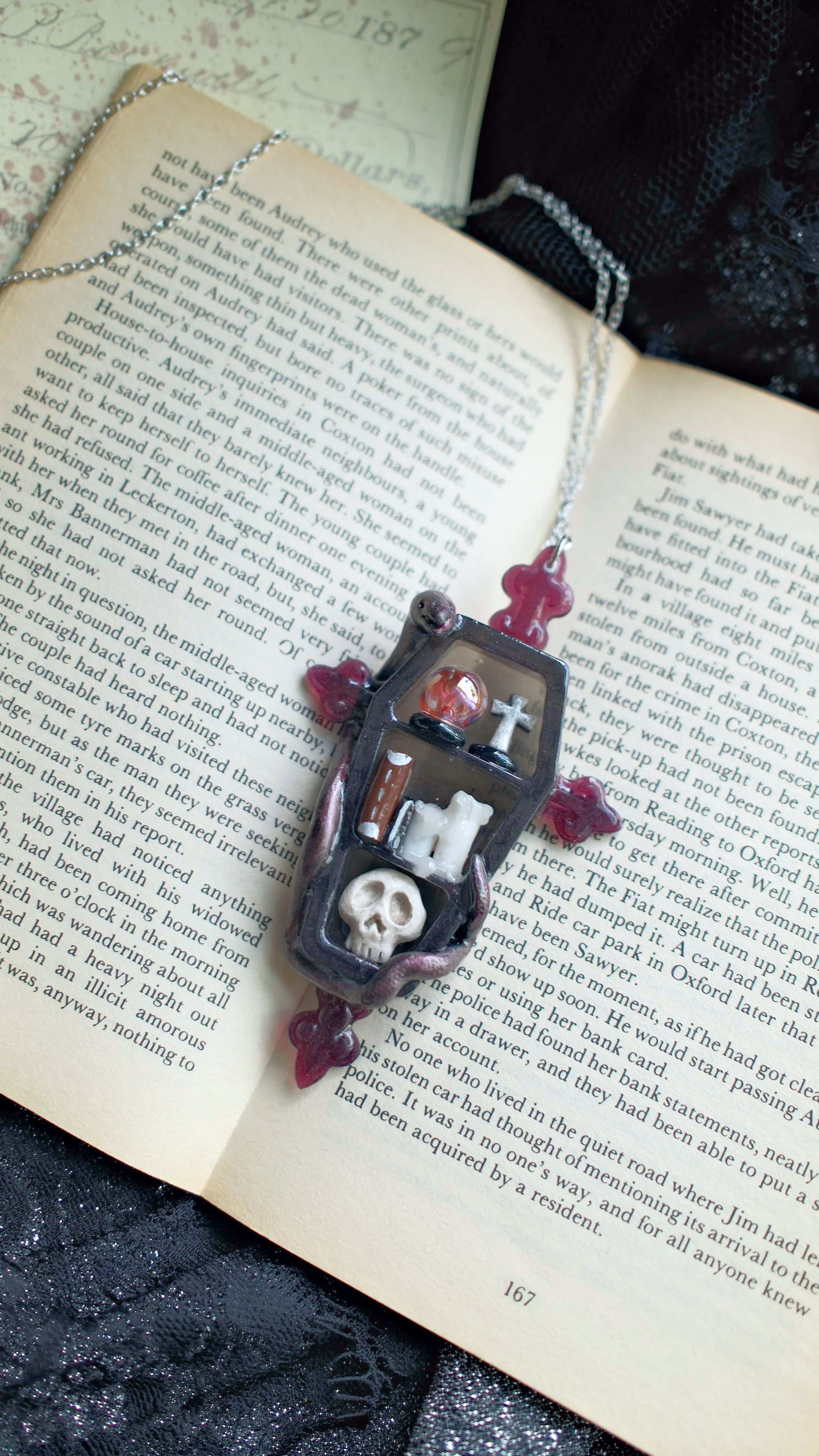 Red Coffin Cabinet Necklace | 2025 Halloween