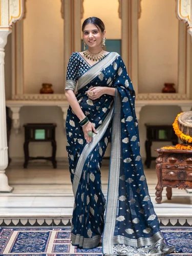 khadi banarasi georgette saree