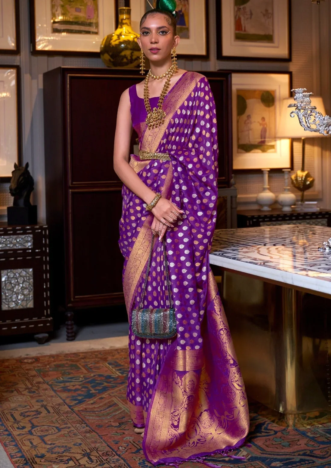 khadi banarasi georgette saree