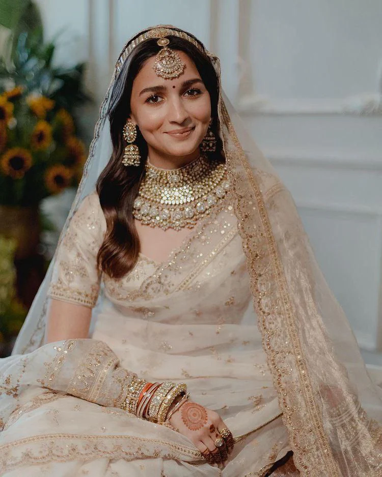 Actress in organza saree