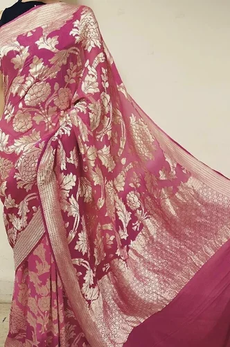 khadi banarasi georgette saree