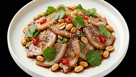 Sliced Pork Snout Salad with Peanuts(猪唇拌花生 )