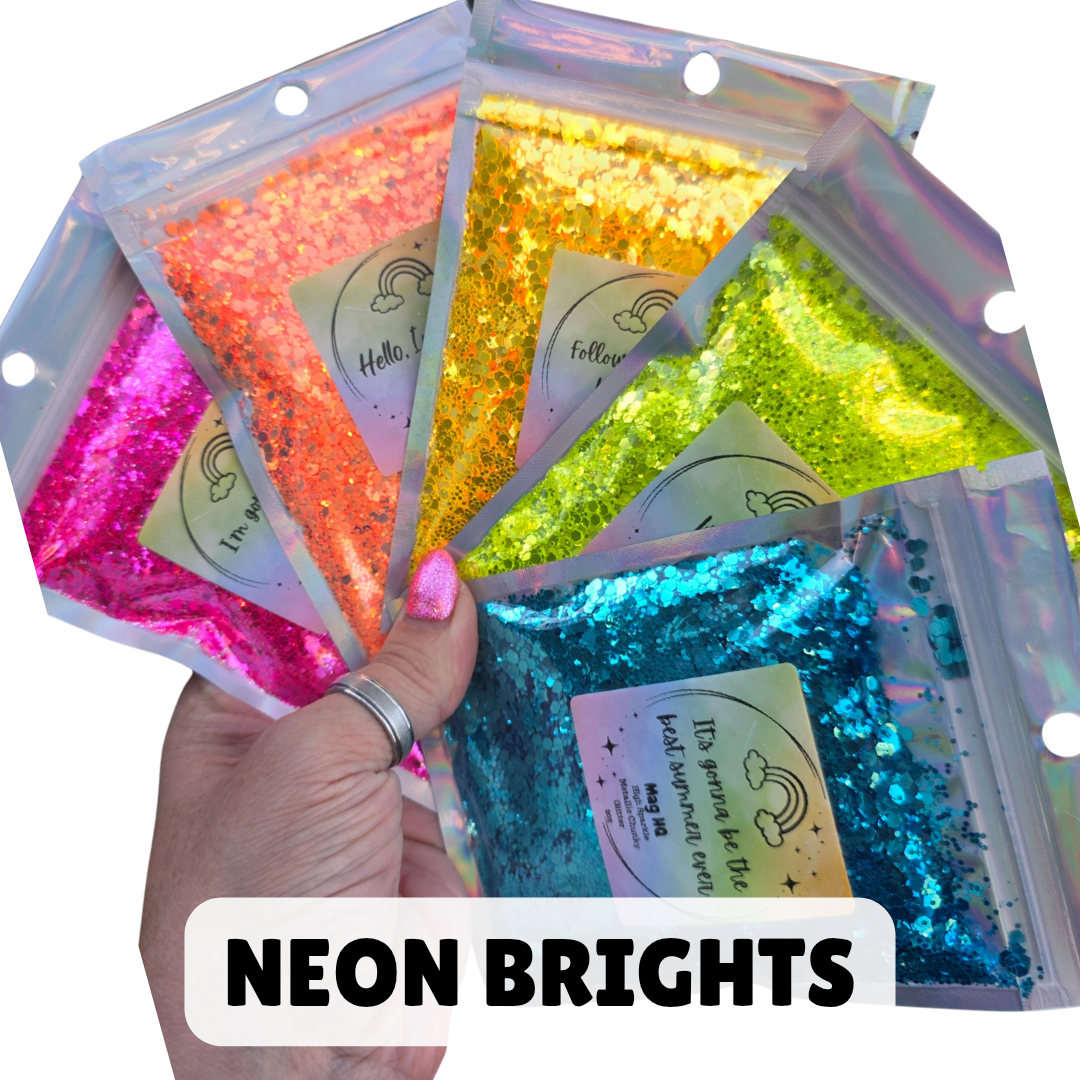 Neon Bright Chunky Glitter Bundle (5)