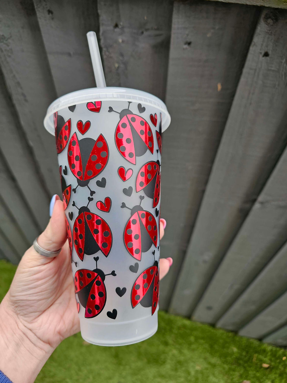 Thumbnail: Stitch Ladybird Cold cup | 24oz tumbler | cold drinks tumbler 