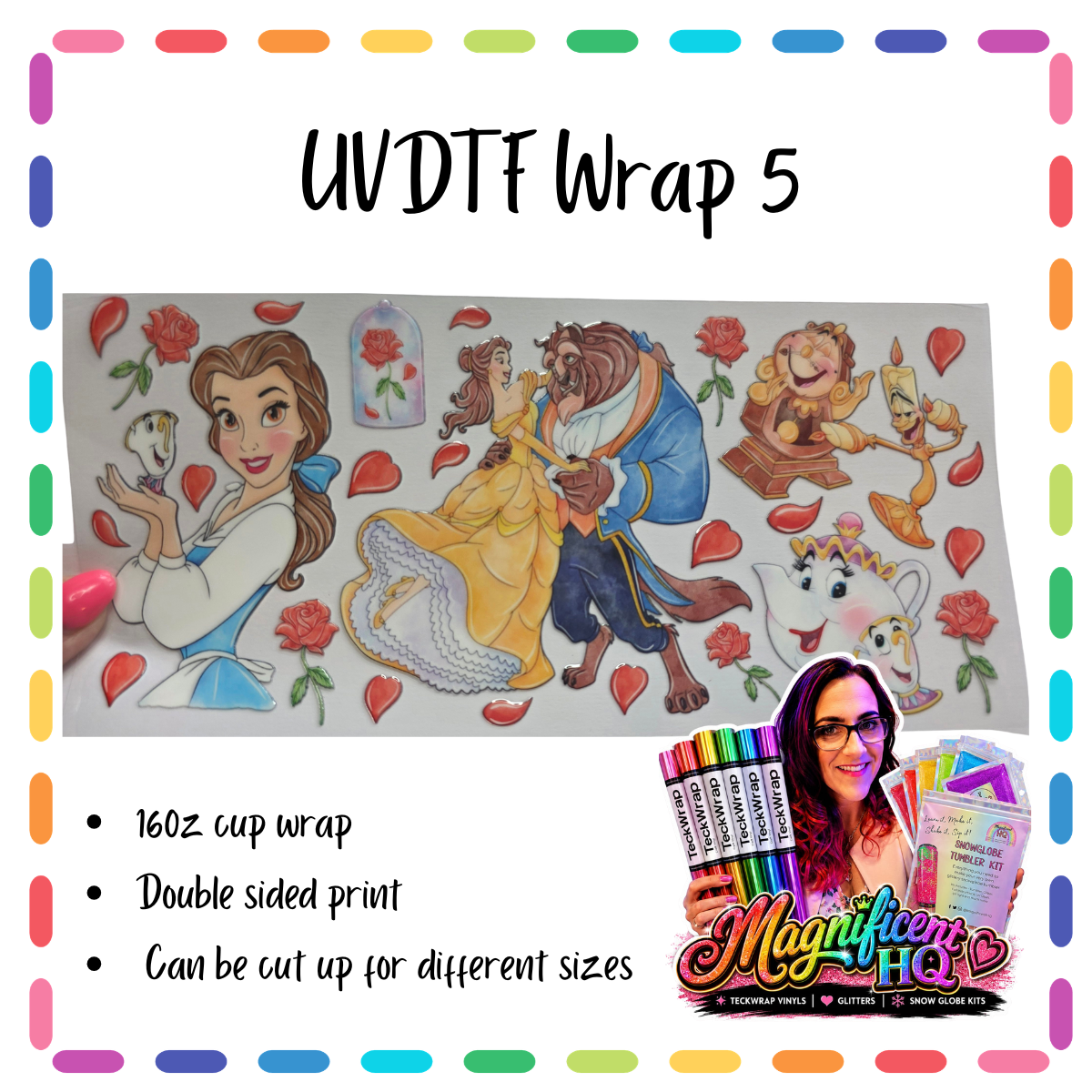 05 - UVDTF 16oz cup wraps - Double Sided