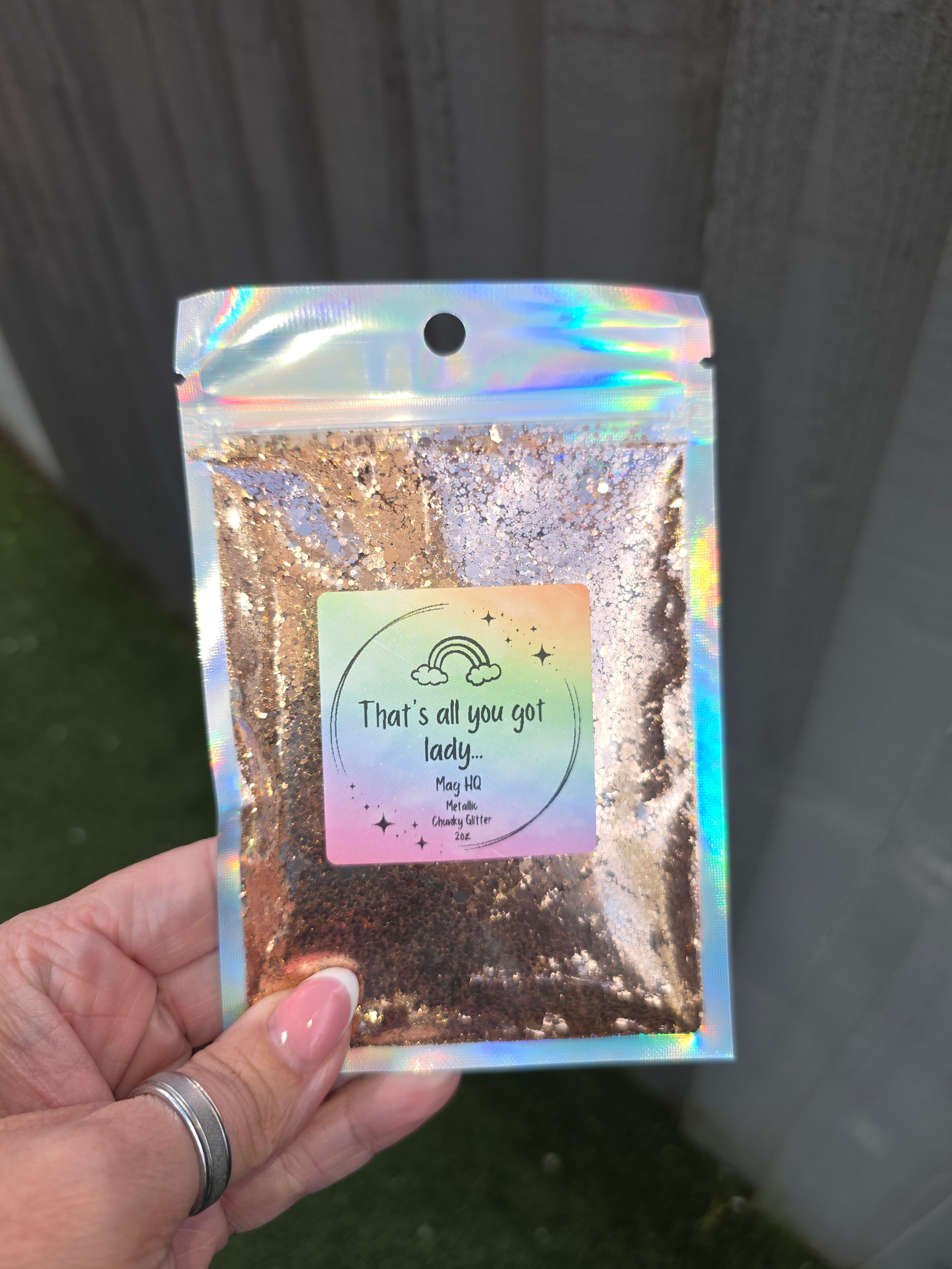 That's all you got lady...- Metallic Chunky Glitter Mix (Rose Gold)