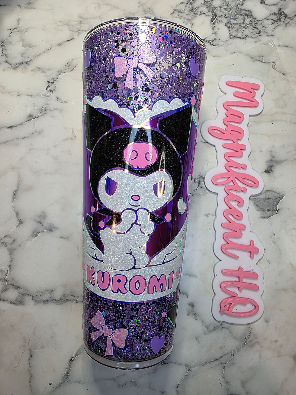 Thumbnail: Kuromi Snowglobe Tumbler | Glitter Drinkware