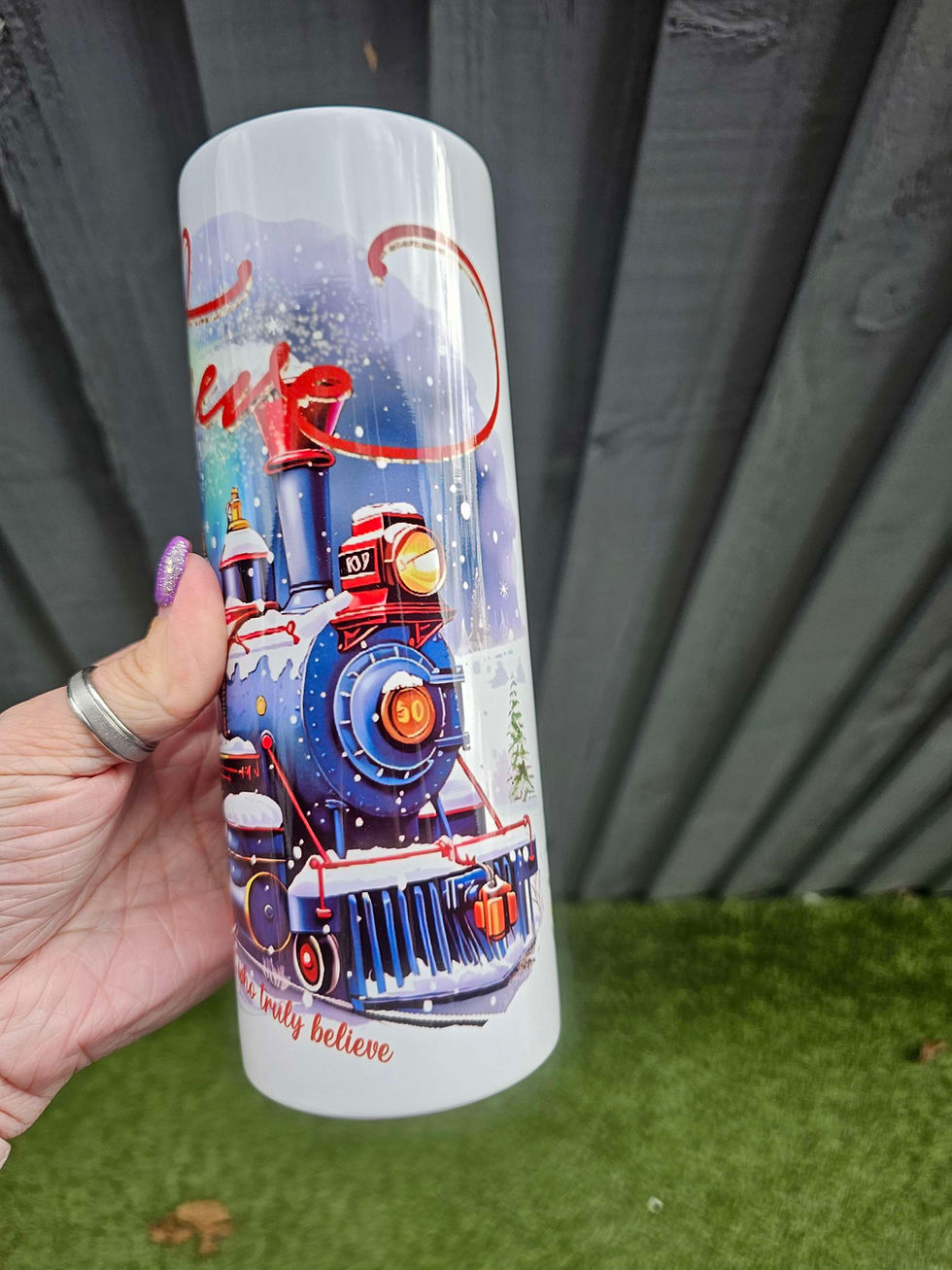 Thumbnail: Polar Express Believe Christmas Hot and Cold tumbler 