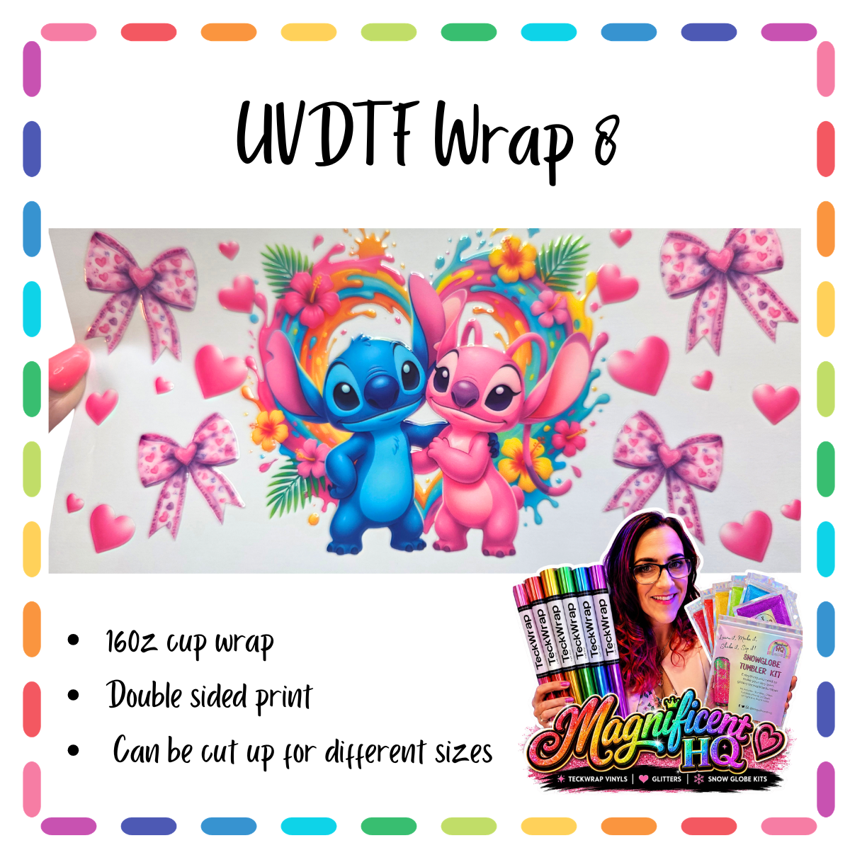 08 - UVDTF 16oz cup wraps - Double Sided