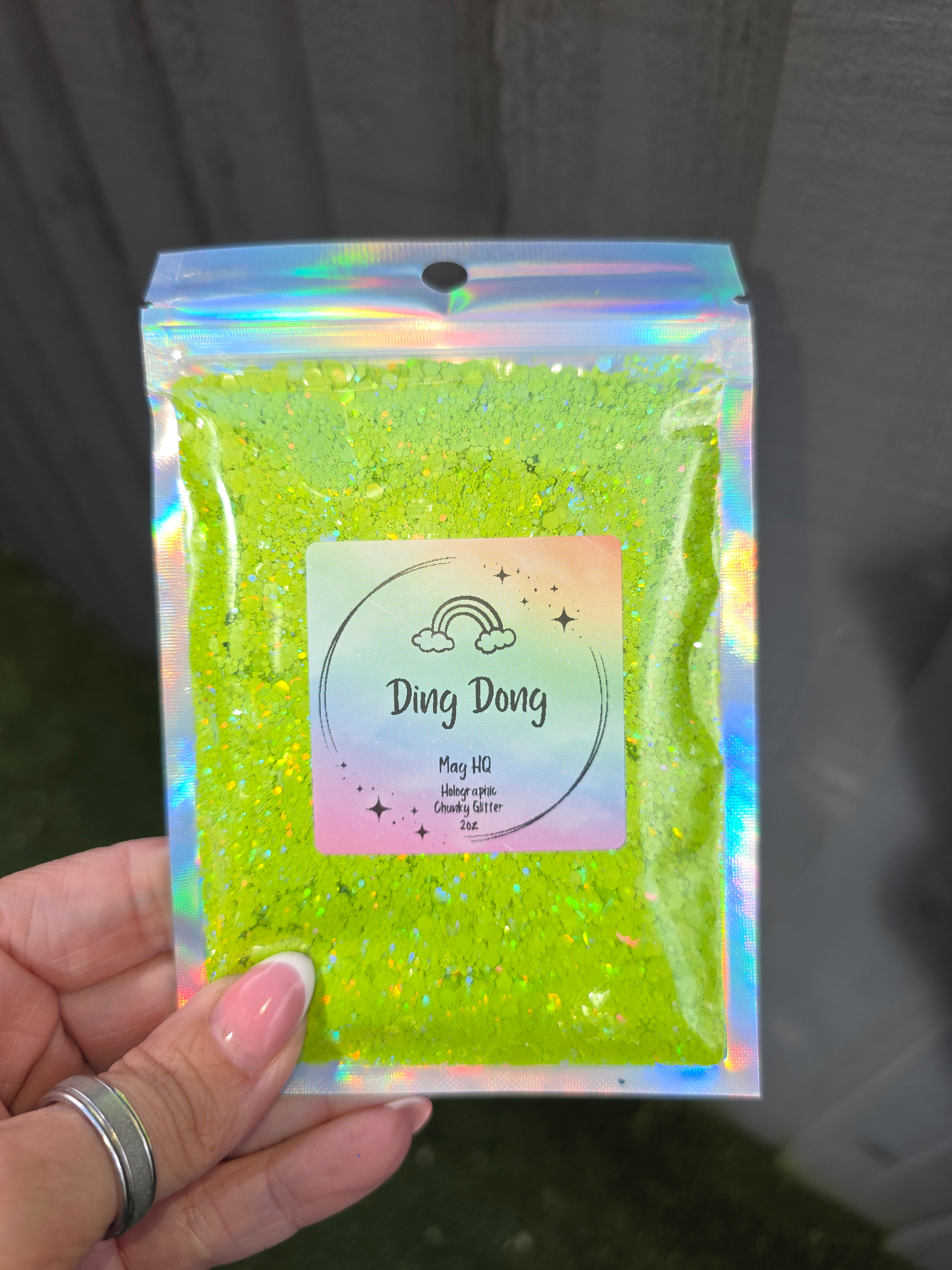 Ding Dong - Holographic Chunky Glitter Mix (Green)