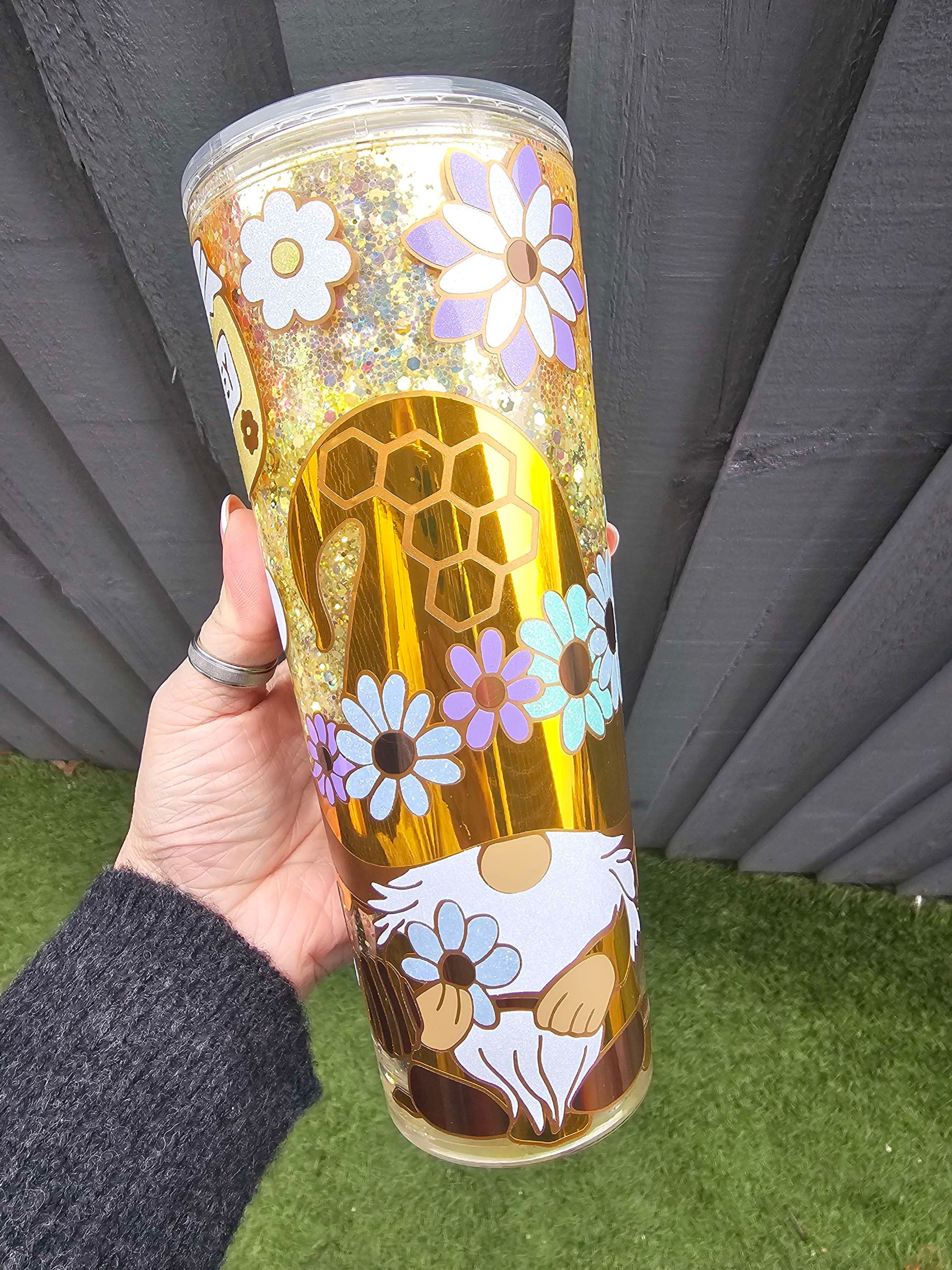 Honeybee Gonk Snow Globe Tumbler | Glitter Drinkware